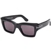 Tom Ford Men's Ilias Acetate Square Sunglasses In Black