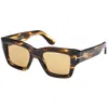 Tom Ford Men's Ilias Acetate Square Sunglasses In Brown