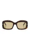 Tom Ford Acetate Venetia Sunglasses In Burgundy