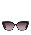 Tom Ford Winona 53mm Gradient Cat Eye Sunglasses In Black