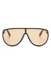 Tom Ford Mens Black Ft1182 Achilles Pilot-frame Acetate Sunglasses In Black