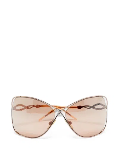 Pre-owned Tom Ford Acrisio Oversized-frame Sunglasses In Orange