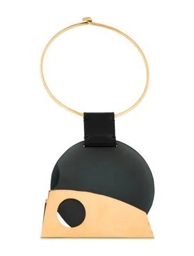 Pre-owned Tom Ford Acrylic & Leather Choker Necklace, 15" In Multi