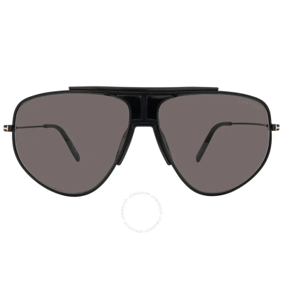 Tom Ford Addison Smoke Pilot Men's Sunglasses Ft0928 02a 61 In Black