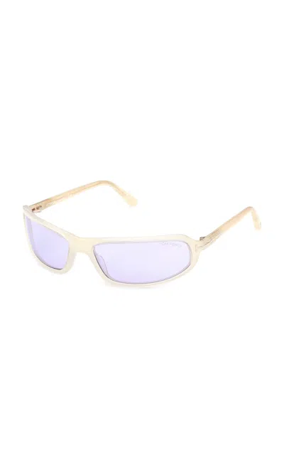 Tom Ford Addison Wrap-frame Acetate Sunglasses In Purple