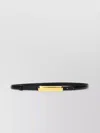 Tom Ford Leather Belt With Golden Brass Bar Buckle