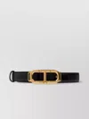 Tom Ford Adjustable Length Smooth Finish Belts In Black