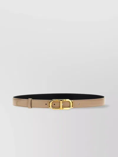Tom Ford Adjustable Loop Belt Gold Buckle
