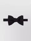 Tom Ford Adjustable Silk Bow Tie With Textured Fabric In Black