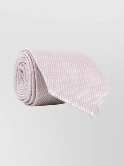 Tom Ford Adjustable Standard Textured Tie With Traditional Width In Neutrals