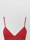 Tom Ford "adjustable Straps" Triangle Cups Bra In Red