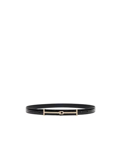 Tom Ford Adjustable Waist Belt In Black