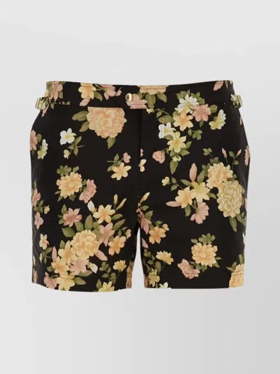 TOM FORD ADJUSTABLE WAISTBAND FLORAL PATTERN SWIMWEAR