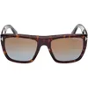 Tom Ford Alberto 55mm Gradient Square Sunglasses