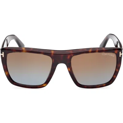 Tom Ford Alberto 55mm Gradient Square Sunglasses