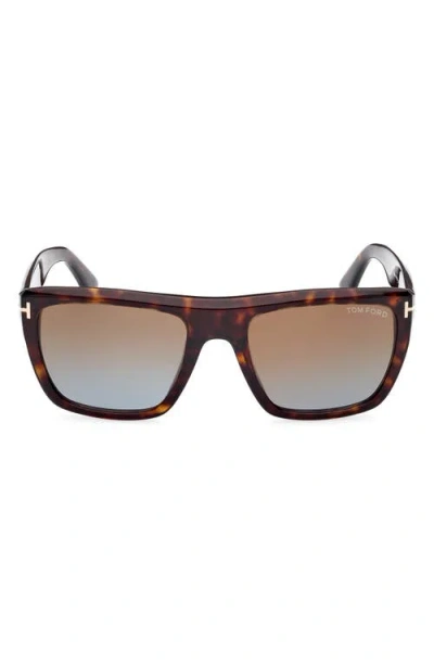 Tom Ford Alberto 55mm Square Sunglasses