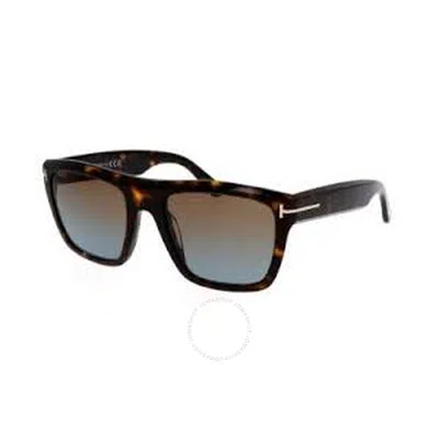 Tom Ford Alberto Brown Gradient Wrap Men's Sunglasses Ft1077 52f 55 In Black
