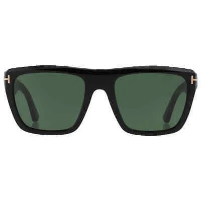 Pre-owned Tom Ford Alberto Green Browline Men's Sunglasses Ft1077 01n 55 Ft1077 01n 55