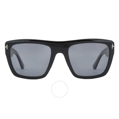 Tom Ford Alberto Polarized Smoke Browline Men's Sunglasses Ft1077-n 01d 55 In Black