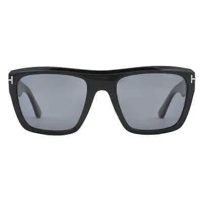 Pre-owned Tom Ford Alberto Polarized Smoke Browline Men's Sunglasses Ft1077-n 01d 55 In Gray