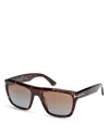 Tom Ford Alberto 55mm Gradient Square Sunglasses In Havana/brown Gradient
