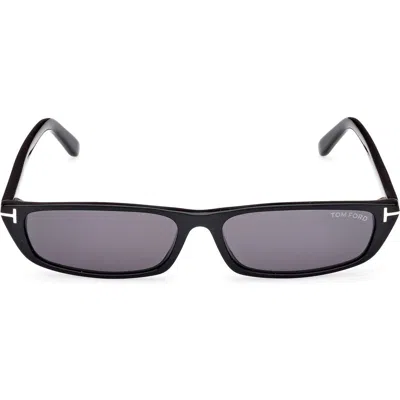 Tom Ford Unisex Sunglass Alejandro In Shiny Black/smoke