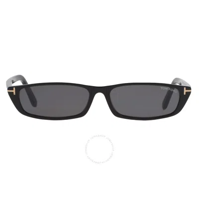Tom Ford Alejandro Smoke Rectangular Unisex Sunglasses Ft1058 01a 59 In Black