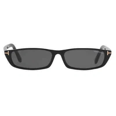 Pre-owned Tom Ford Alejandro Smoke Rectangular Unisex Sunglasses Ft1058 01a 59 In Gray