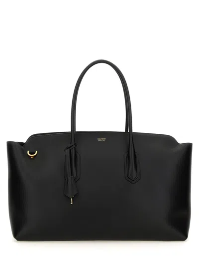 Tom Ford Alexander East West Shopping Bag In Black