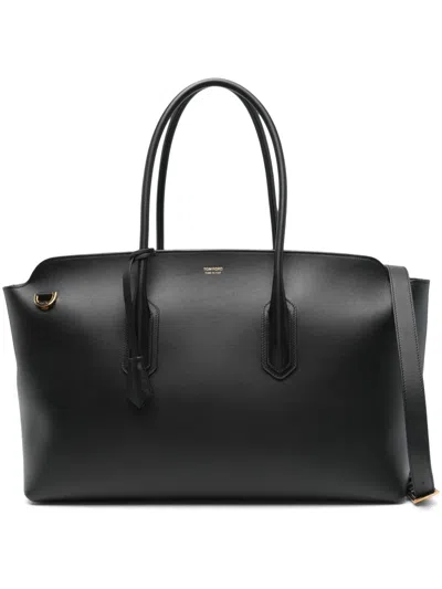 Tom Ford Alexander East West Tote Bag In Black