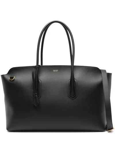 Tom Ford Alexander East West Tote Bag In Black