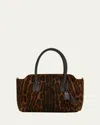 Tom Ford Alexander Medium Top-handle Bag In Ocelot Suede