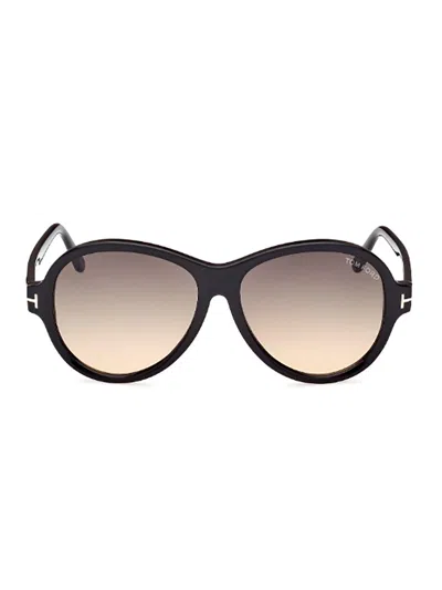 Tom Ford Eyewear Alien Framed Sunglasses In Black