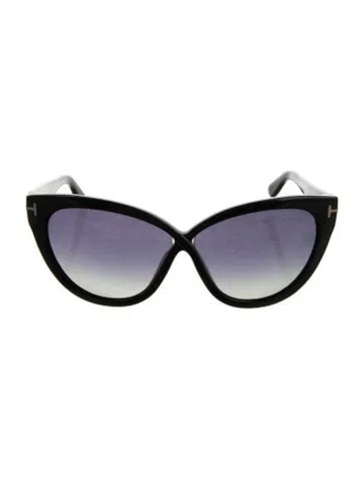 Pre-owned Tom Ford Alistair Cat-eye Sunglasses In Black