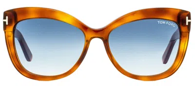 Tom Ford Alistair W Ft0524 53w Cat Eye Sunglasses In Blue