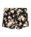 Tom Ford All-over Floral Printed Swim Shorts In Black
