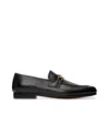 Tom Ford Black Printed Croc Bailey Chain Loafers