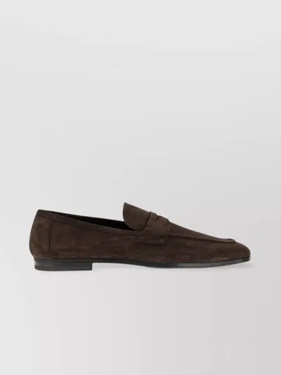 Tom Ford Almond Toe Suede Finish Loafers