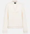 Tom Ford White Alpaca Leather Sweatshirt In White