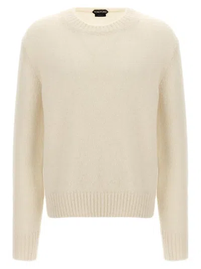 Tom Ford Alpaca Blend Crew Neck Sweater In Pink