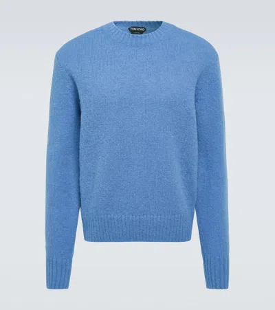 Tom Ford Alpaca-blend Sweater In Blue