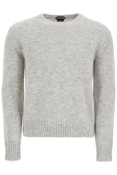 Tom Ford Alpaca Crewneck Pul In Light Grey