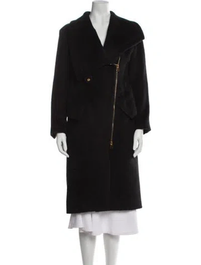 Pre-owned Tom Ford Alpaca Faux Fur Coat In Black