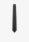 Tom Ford Alternate Pattern Silk Tie In Black