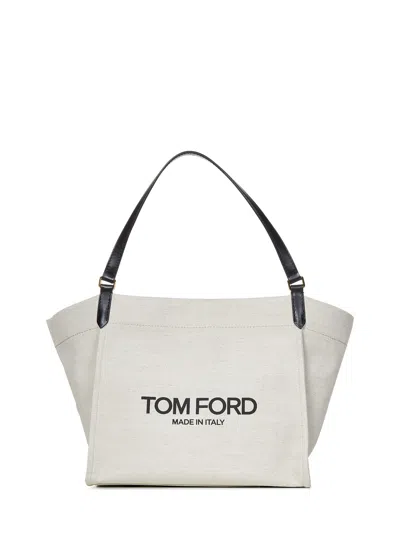 Tom Ford Amalfi Medium Tote In White