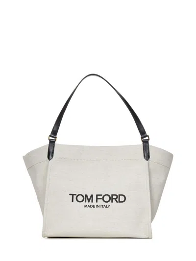 Tom Ford Amalfi Medium Tote In White