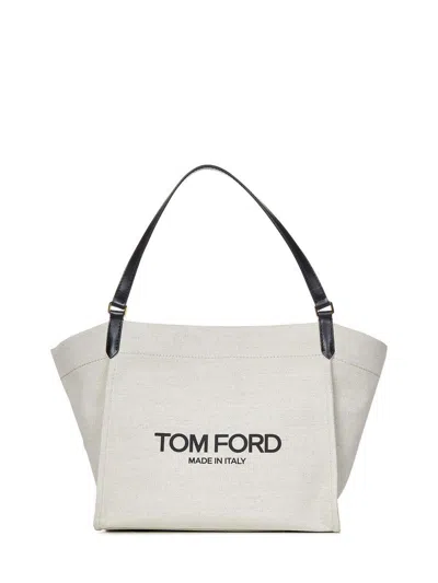 Tom Ford Amalfi Medium Tote In White