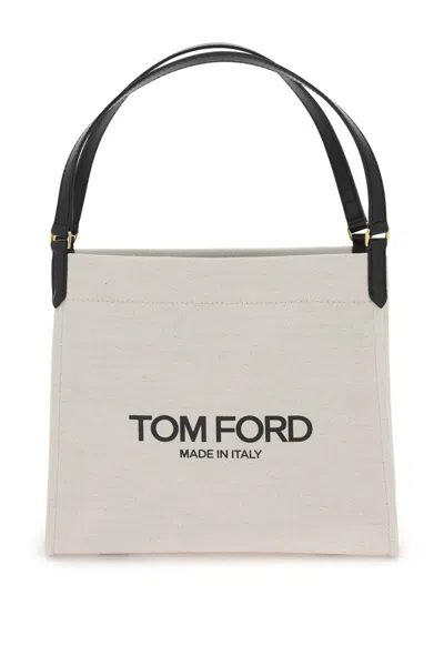 Tom Ford Amalfi Tote Bag In Rope Black (black)