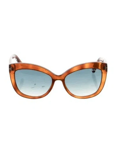 Pre-owned Tom Ford Amarra Oversize Sunglasses In Brown
