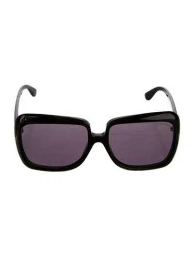 Pre-owned Tom Ford Amarra Square Sunglasses In Black